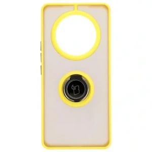 Kup Etui s úchopem na prst Bizon Case Hybrid Ring pro Honor Magic7 Lite kouřové s žlutým rámem. - BIZ8310 - {ean13} - Sklep Home Screen