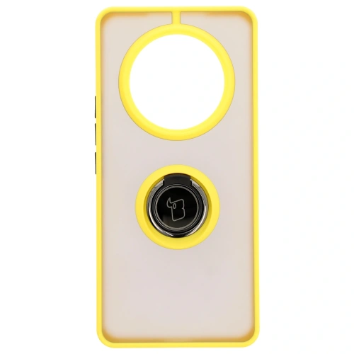 Buy Bizon Case Hybrid Ring Honor Magic7 Lite smoky with a yellow frame - BIZ8310 - {ean13} - Home Screen Store Europe