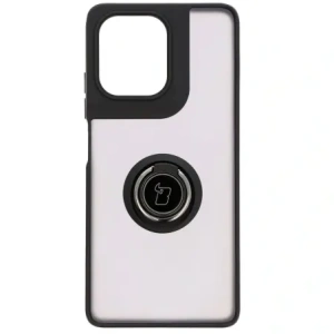 Kup Etui z uchwytem na palec Bizon Case Hybrid Ring do Motorola Moto G75 5G przydymione z czarną ramką - BIZ8311 - {ean13} - Sklep Home Screen