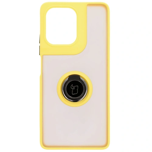 Kup Etui z uchwytem na palec Bizon Case Hybrid Ring do Motorola Moto G75 5G kouřové s žlutým rámečkem - BIZ8312 - {ean13} - Sklep Home Screen