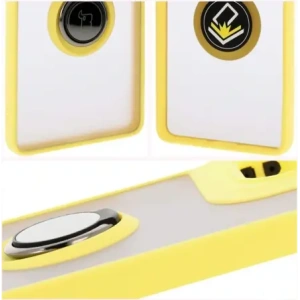 Buy Bizon Case Hybrid Ring Motorola Moto G75 5G smoky with a yellow frame - BIZ8312 - {ean13} - Home Screen Store Europe