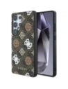 Guess 4G Printed Colored Peony Pattern MagSafe Samsung Galaxy S25 Ultra brown