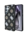 Guess 4G Printed Colored Peony Pattern MagSafe Samsung Galaxy S25 Ultra black