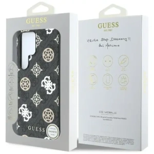Buy Guess 4G Printed Colored Peony Pattern MagSafe Samsung Galaxy S25 Ultra black - GUE4289 - {ean13} - Home Screen Store Europe