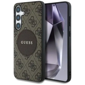 Kup Etui Guess 4G Round Patch Classic Logo MagSafe pro Samsung Galaxy S25 hnědé - GUE4290 - {ean13} - Sklep Home Screen