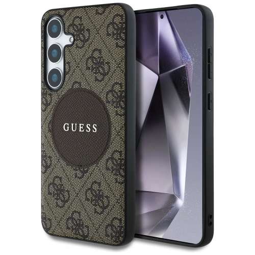 Kup Etui Guess 4G Round Patch Classic Logo MagSafe do Samsung Galaxy S25 brązowy - GUE4290 - {ean13} - Sklep Home Screen