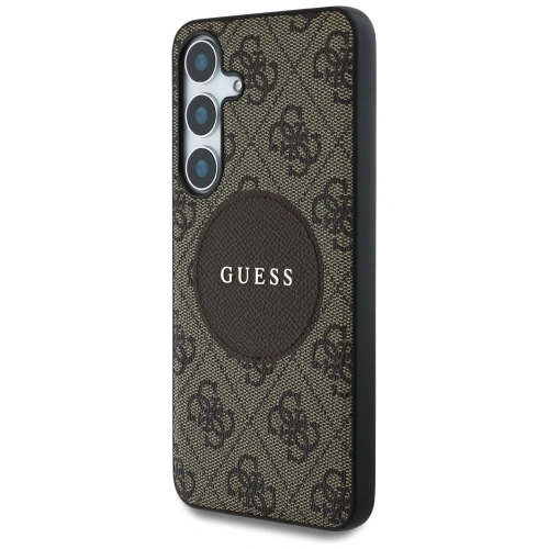 Kup Etui Guess 4G Round Patch Classic Logo MagSafe do Samsung Galaxy S25 brązowy - GUE4290 - {ean13} - Sklep Home Screen