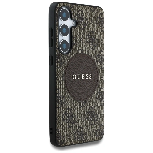 Kup Etui Guess 4G Round Patch Classic Logo MagSafe do Samsung Galaxy S25 brązowy - GUE4290 - {ean13} - Sklep Home Screen