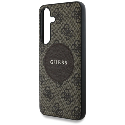 Kup Etui Guess 4G Round Patch Classic Logo MagSafe do Samsung Galaxy S25 brązowy - GUE4290 - {ean13} - Sklep Home Screen