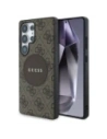 Guess 4G Kerek F patch Klasszikus Logó MagSafe Samsung Galaxy S25 Ultra barna