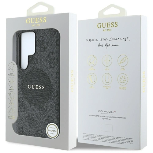 Kup Etui Guess 4G Round Patch Classic Logo MagSafe do Samsung Galaxy S25 Ultra czarny - GUE4292 - {ean13} - Sklep Home Screen
