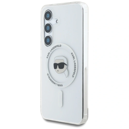 Buy Karl Lagerfeld Button Karl Head Printed Logo MagSafe Samsung Galaxy S25 white - KLD21884 - {ean13} - Home Screen Store Europe