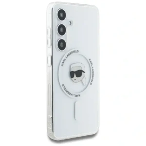 Buy Karl Lagerfeld Button Karl Head Printed Logo MagSafe Samsung Galaxy S25 white - KLD21884 - {ean13} - Home Screen Store Europe