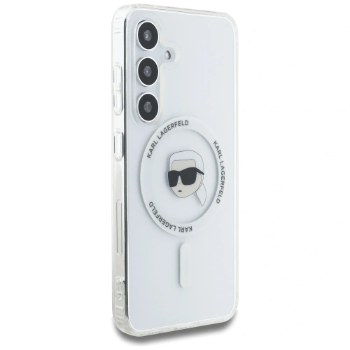 Buy Karl Lagerfeld Button Karl Head Printed Logo MagSafe Samsung Galaxy S25 white - KLD21884 - {ean13} - Home Screen Store Europe