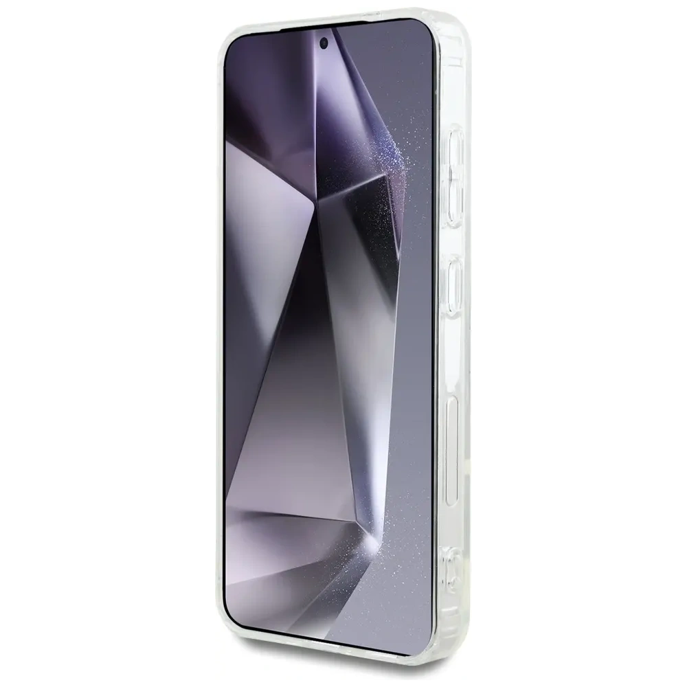 Etui Karl Lagerfeld Button Karl Head Printed Logo MagSafe do Samsung Galaxy S25 biały