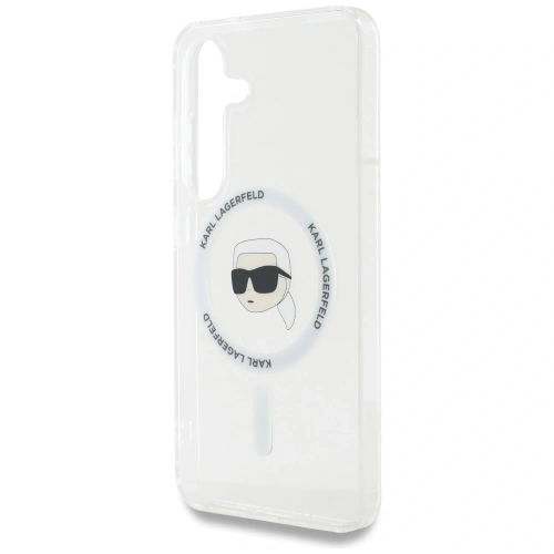 Kup Etui Karl Lagerfeld Button Karl Head Printed Logo MagSafe do Samsung Galaxy S25 biały - KLD21884 - {ean13} - Sklep Home Screen