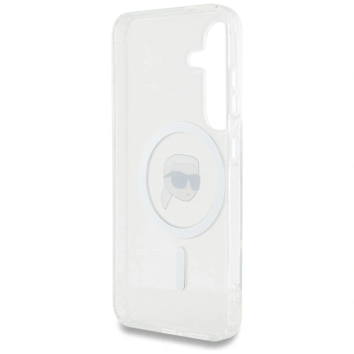 Kup Etui Karl Lagerfeld Button Karl Head Printed Logo MagSafe pro Samsung Galaxy S25 bílý - KLD21884 - {ean13} - Sklep Home Screen