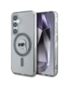 Etui Karl Lagerfeld Button Karl Head Printed Logo MagSafe do Samsung Galaxy S25 černé