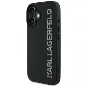 Kup Etui Karl Lagerfeld HC 3D Rubber Elongated Glitter do Apple iPhone 16 czarny - KLD21886 - {ean13} - Sklep Home Screen