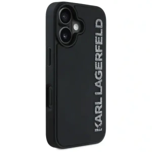 Kup Etui Karl Lagerfeld HC 3D Rubber Elongated Glitter do Apple iPhone 16 czarny - KLD21886 - {ean13} - Sklep Home Screen