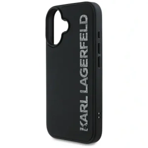 Kup Etui Karl Lagerfeld HC 3D Rubber Elongated Glitter do Apple iPhone 16 czarny - KLD21886 - {ean13} - Sklep Home Screen