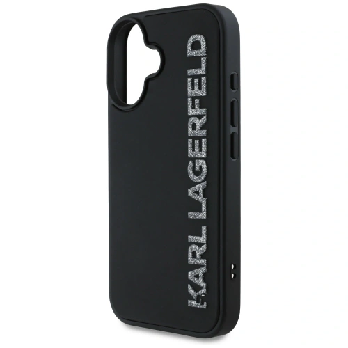 Kup Etui Karl Lagerfeld HC 3D Rubber Elongated Glitter do Apple iPhone 16 czarny - KLD21886 - {ean13} - Sklep Home Screen