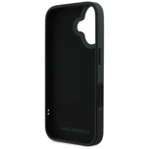 Kup Etui Karl Lagerfeld HC 3D Rubber Elongated Glitter do Apple iPhone 16 czarny - KLD21886 - {ean13} - Sklep Home Screen