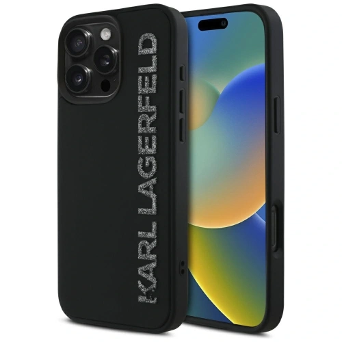 Kup Karl Lagerfeld HC 3D Gummi Verlängert Glitter Apple iPhone 16 Pro schwarz - KLD21887 - {ean13} - Sklep Home Screen