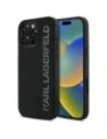 Karl Lagerfeld HC 3D Gumi Hosszúkás Csillogó Apple iPhone 16 Pro fekete