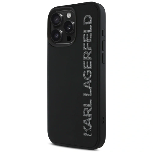Kup Karl Lagerfeld HC 3D Gummi Verlängert Glitter Apple iPhone 16 Pro schwarz - KLD21887 - {ean13} - Sklep Home Screen