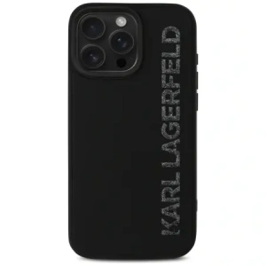 Kup Etui Karl Lagerfeld HC 3D Rubber Elongated Glitter do Apple iPhone 16 Pro czarny - KLD21887 - {ean13} - Sklep Home Screen
