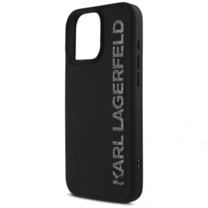 Kup Etui Karl Lagerfeld HC 3D Rubber Elongated Glitter do Apple iPhone 16 Pro czarny - KLD21887 - {ean13} - Sklep Home Screen