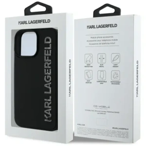Kup Etui Karl Lagerfeld HC 3D Rubber Elongated Glitter do Apple iPhone 16 Pro czarny - KLD21887 - {ean13} - Sklep Home Screen