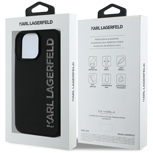 Kup Karl Lagerfeld HC 3D Gummi Verlängert Glitter Apple iPhone 16 Pro schwarz - KLD21887 - {ean13} - Sklep Home Screen