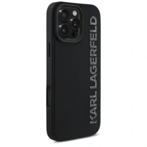 Buy Karl Lagerfeld HC 3D Rubber Elongated Glitter Apple iPhone 16 Pro Max black - KLD21888 - {ean13} - Home Screen Store Europe