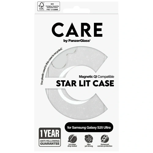 Buy CARE by PanzerGlass Flagship Urban Combat StarLight White QI Samsung Galaxy S25 Ultra clear - PZG769 - {ean13} - Home Screen Store Europe