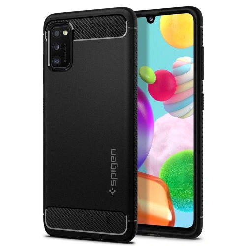 Kup Spigen Samsung Tasche Rugged Armor Galaxy A41 Mattschwarz - SPN1100BLK - {ean13} - Sklep Home Screen