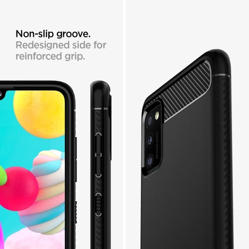 Kup Spigen Samsung Tasche Rugged Armor Galaxy A41 Mattschwarz - SPN1100BLK - {ean13} - Sklep Home Screen