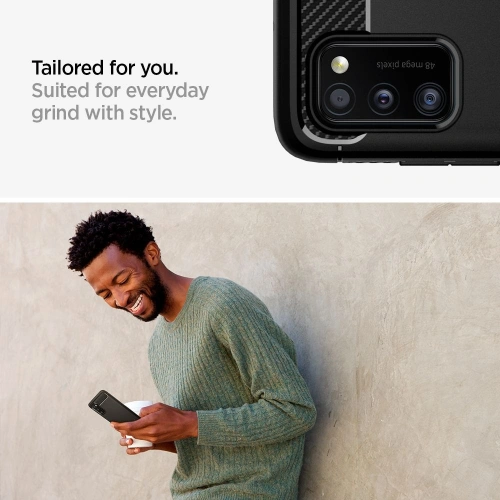 Kup Spigen Samsung Tasche Rugged Armor Galaxy A41 Mattschwarz - SPN1100BLK - {ean13} - Sklep Home Screen