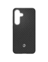 Samsung Spigen Enzo Aramid Magnet Galaxy S25 schwarz-silber