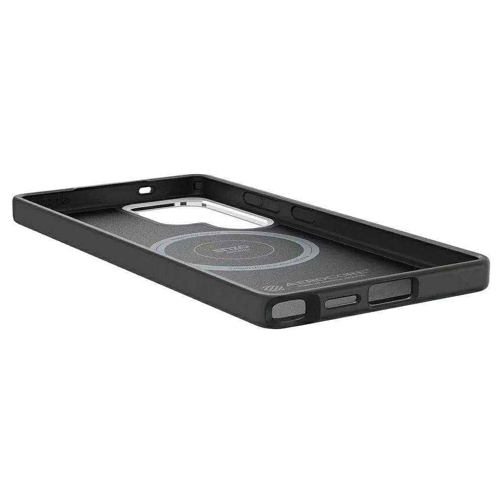 Etui Samsung Spigen Enzo Aramid Magnet do Galaxy S25 Ultra czarno-srebrny