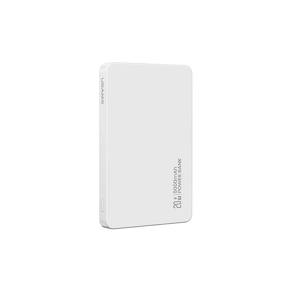 Powerbank z ładowaniem bezprzewodowym USAMS US-CD231 5000mAh 20W PD Fast Charge biały/white