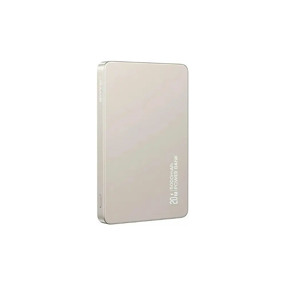 Powerbank z ładowaniem bezprzewodowym USAMS US-CD231 5000mAh 20W PD Fast Charge tytanowy/titanium