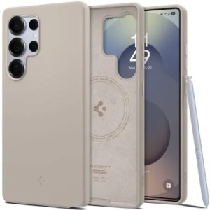 Buy Spigen Silicone Fit Mag MagSafe Samsung Galaxy S25 Ultra Natural Titanium - SPN16641 - {ean13} - Home Screen Store Europe