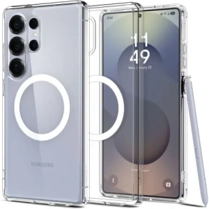Buy Spigen Ultra Hybrid Mag MagSafe Samsung Galaxy S25 Ultra Clear/white - SPN16642 - {ean13} - Home Screen Store Europe