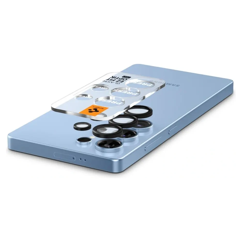 Szkło hartowane na aparat Spigen Optik Pro HD Glas.tr ez Fit Camera Protector Galaxy S25 Ultra Black [2 PACK]