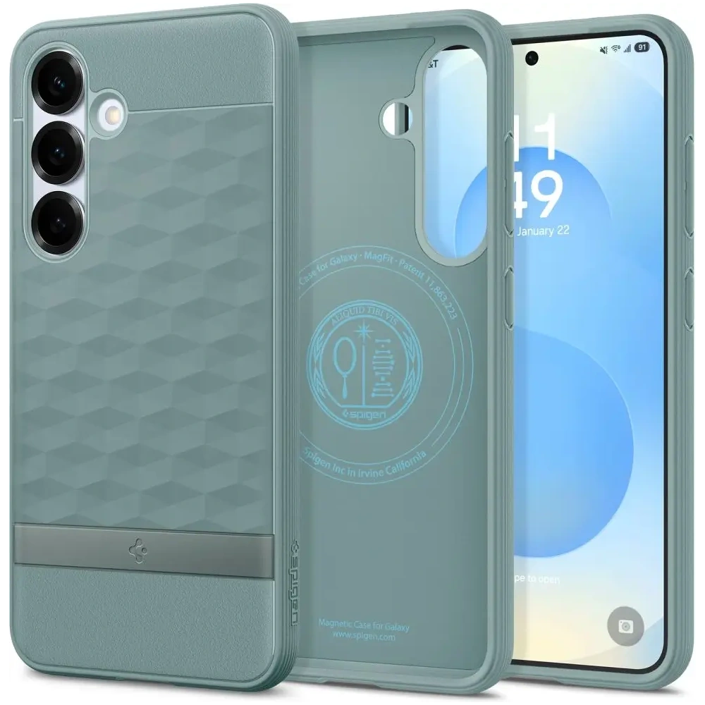 Etui Spigen Parallax Mag MagSafe Samsung Galaxy S25+ Plus Sage Green