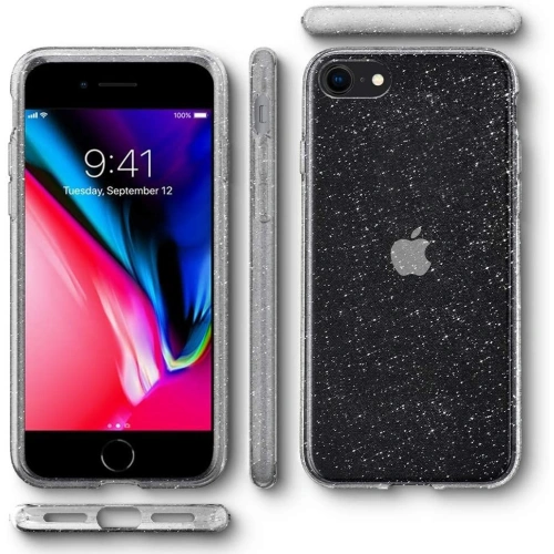 Kup Spigen Apple Case Flüssigkristall iPhone SE 2022/SE 2020/8/7 Glitzerkristall - SPN1103CL - {ean13} - Sklep Home Screen