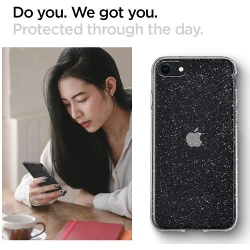 Kup Spigen Apple Case Flüssigkristall iPhone SE 2022/SE 2020/8/7 Glitzerkristall - SPN1103CL - {ean13} - Sklep Home Screen