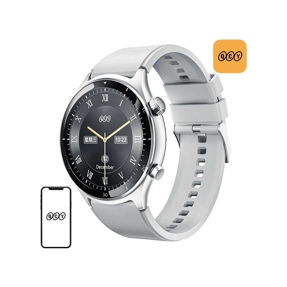 Smartwatch QCY GT3 S7 AMOLED 1.43" 3ATM (srebrny)